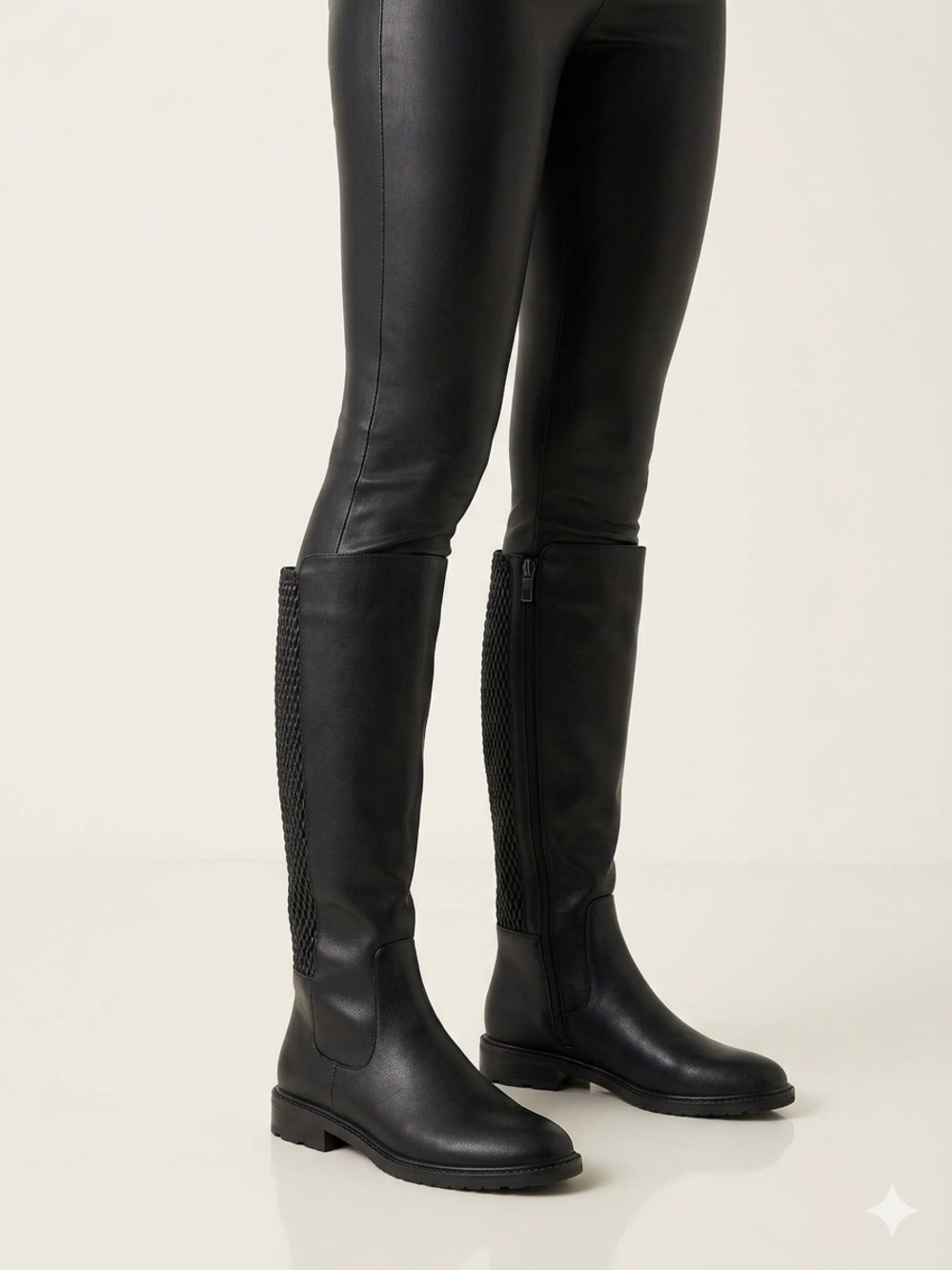 Kenneth Cole Reaction Black Over-the-Knee Riding Boots NIB